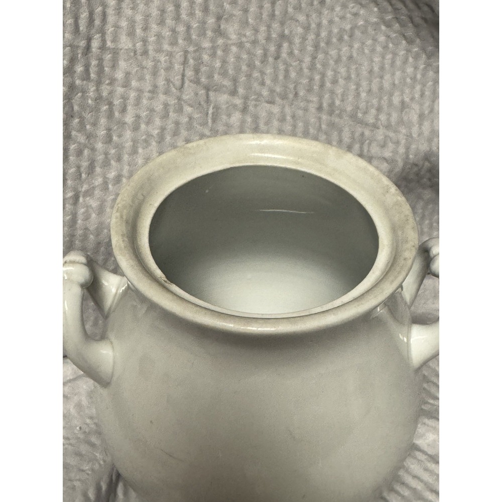 Vintage 1940-1960 Thomas Hughes Ironstone China Mustard Jam Pot Red Lid English - Picture 6 of 11